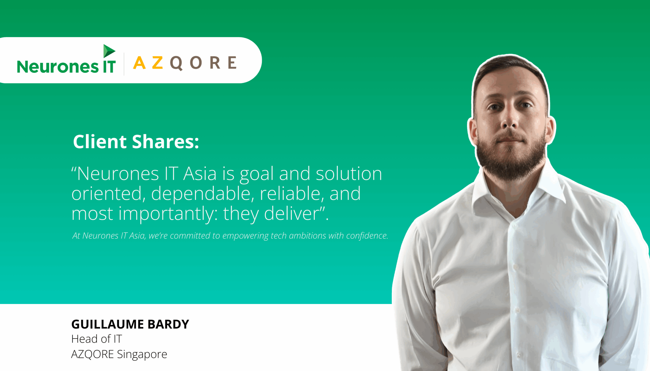 Guillaume Bardy, Head of IT at AZQORE Singapore